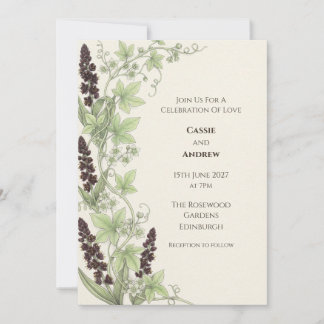 Botanical White Bryony & Black Hellebore Invitation