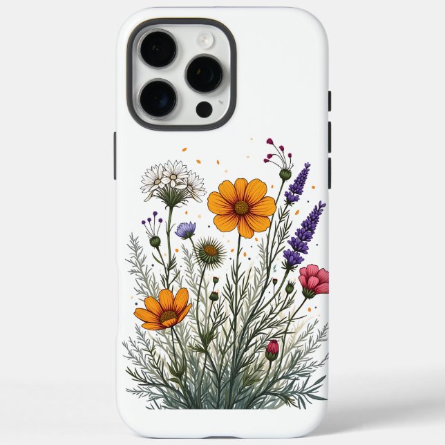 Botanical Wildflower Eco-Friendly Design for Natur Case-Mate iPhone Case (Back)