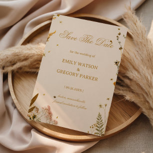 Botanical Wildflower Elegant Save The Date