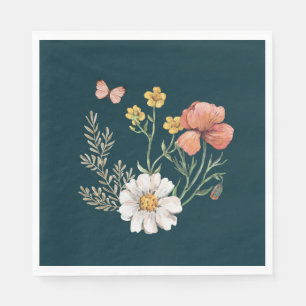 Botanical Wildflower Flower Boho Napkin