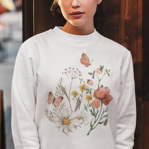 Botanical Wildflower Flower Boho Sweatshirt
