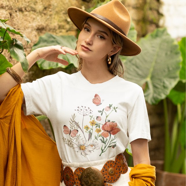 Botanical Wildflower Flower Boho  T-Shirt (Creator Uploaded)