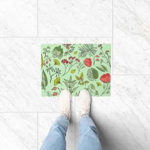 Botanical Wildflower Garden Doormat