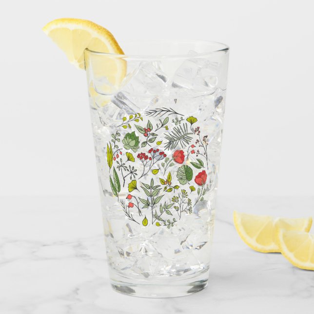 Botanical Wildflower Garden Glass (Front Ice)