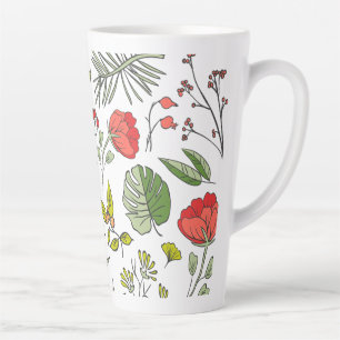 Botanical Wildflower Garden Latte Mug