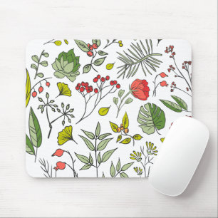 Botanical Wildflower Garden Mouse Pad