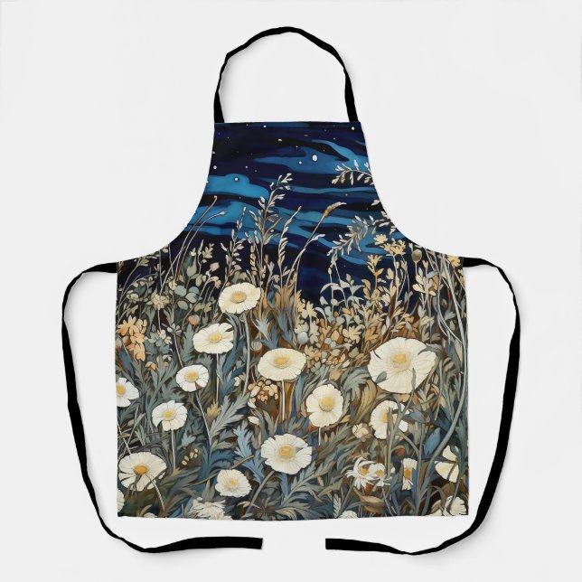 Botanical wildflower romantic garden floral apron (Front)