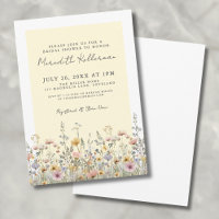 Botanical Wildflower Yellow Floral Bridal Shower