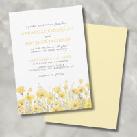 Botanical Wildflower Yellow Floral Wedding