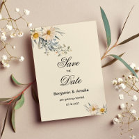 Botanical wildflowers garden floral Save the Date