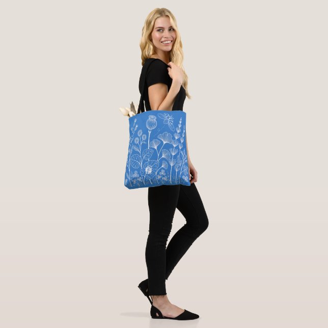 Botanical Wildflowers Tote Bag (On Model)