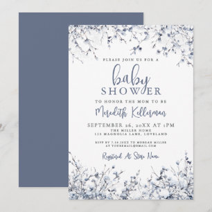 Botanical Winter Baby Shower Invitation