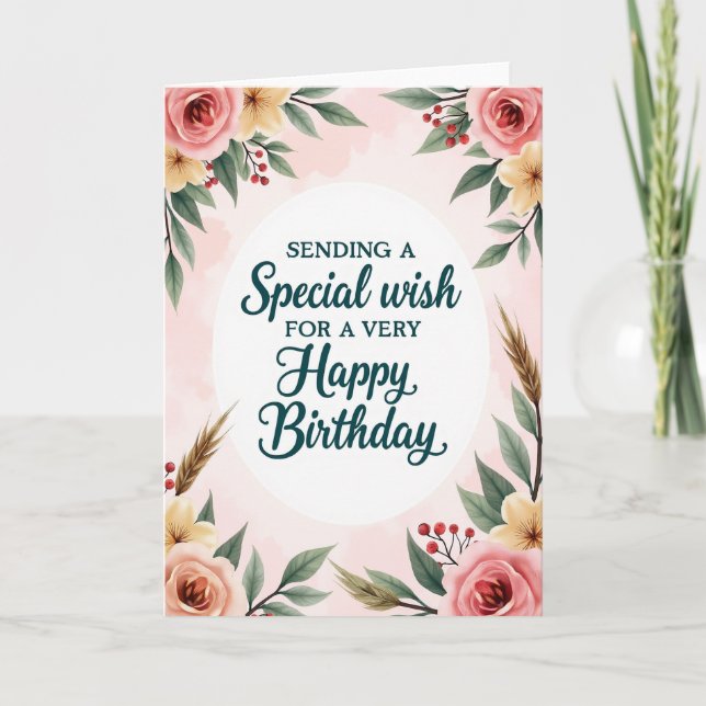 Botanical Wish Card (Front)