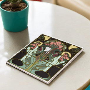 Botanical Woman Tile