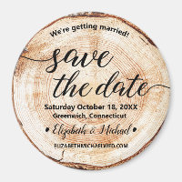 Botanical Wood Cut Save the date Rustic Wedding