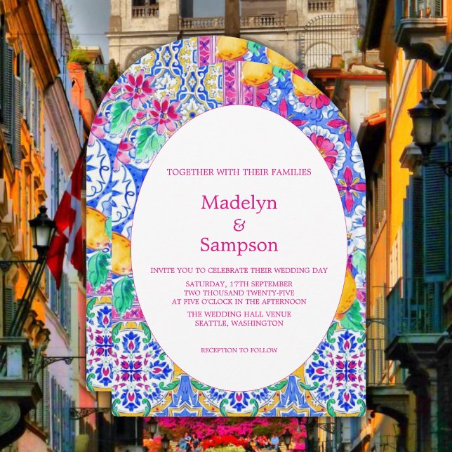 Botanical  Yellow Lemon Garden  Wedding Invitation (Creator Uploaded)