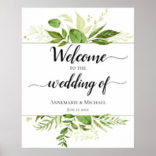Botanicals "Welcome To The Wedding Of" Sign