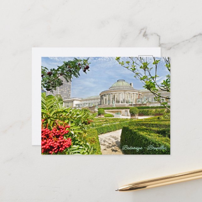 Botanique parc in Brussels Holiday Postcard (Front/Back In Situ)