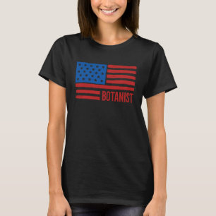 Botanist Distressed Grunge American Flag USA Patri T-Shirt