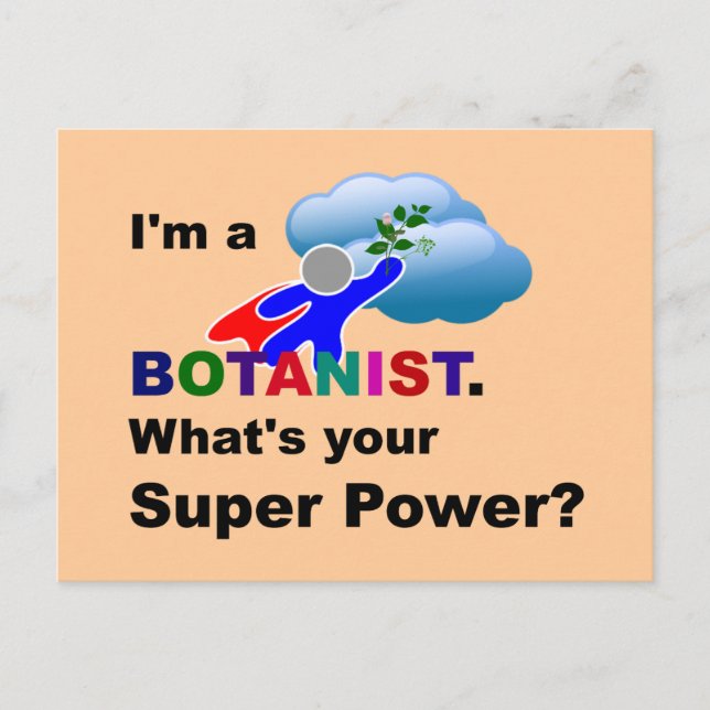 Botanist Superhero custom design Postcard (Front)