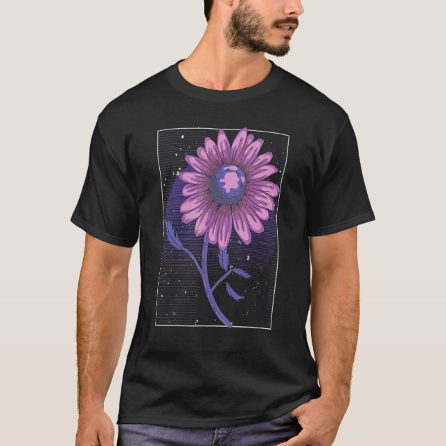 Botany 90s Vaporwave Botanical Garden Synthwave Da T-Shirt (Front)