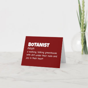 Botany Expert Funny Definition Thank You Card