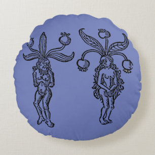 Botany: Mandrake, 1476 Round Cushion