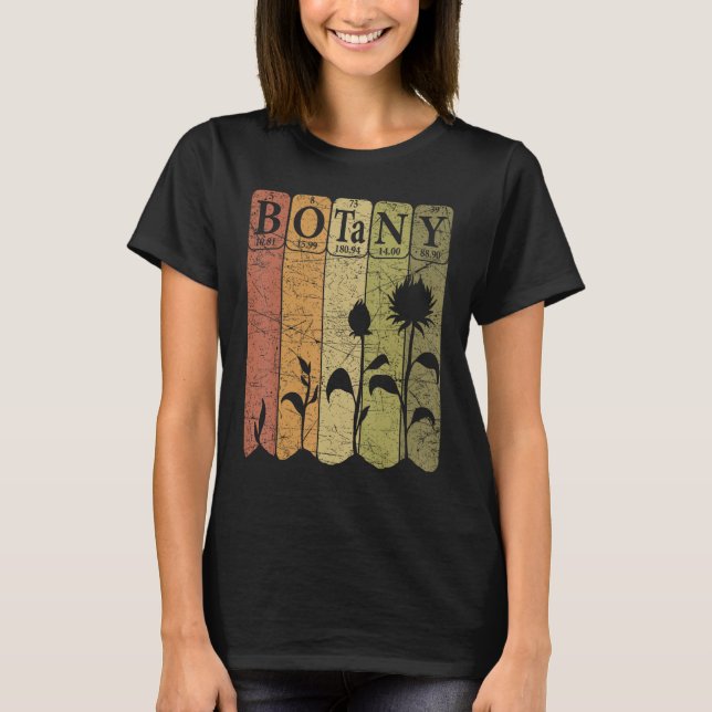 Botany Periodic Table Elements Plant Lover Botanic T-Shirt (Front)