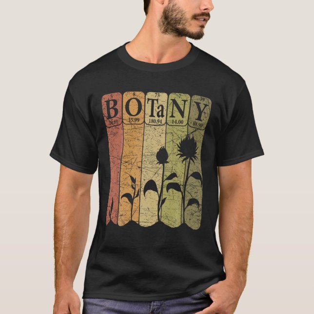 Botany Periodic Table Elements Plant Lover Botanic T-Shirt (Front)