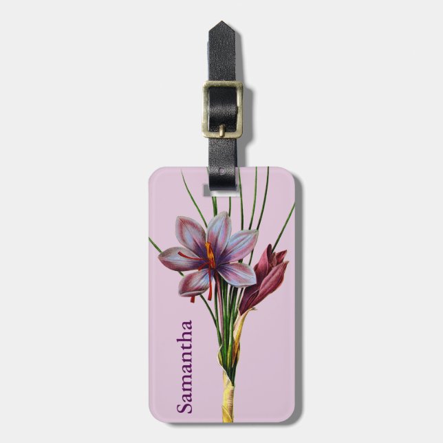 Botany: Saffron Luggage Tag (Front Vertical)