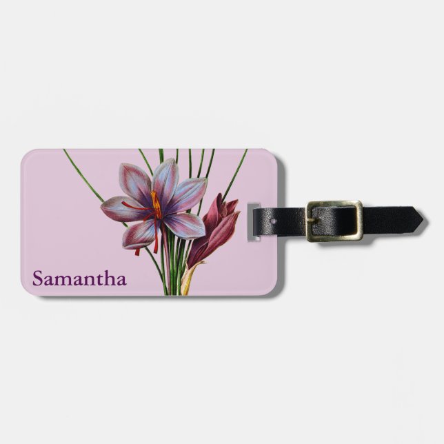 Botany: Saffron Luggage Tag (Front Horizontal)