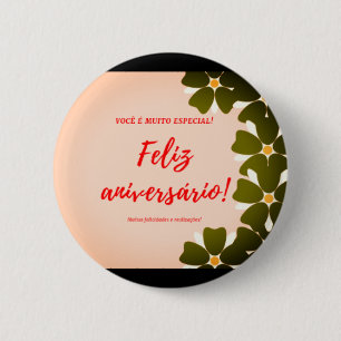 Botão Redondo feliz aniversario 6 Cm Round Badge