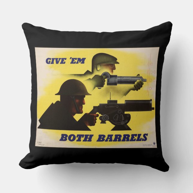 Both Barrels, Military & Industry, War Effort    Cushion (Front)