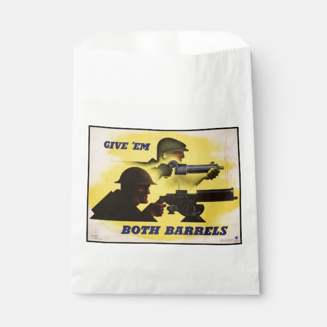 Both Barrels, Military & Industry, War Effort    Favour Bags (Front)