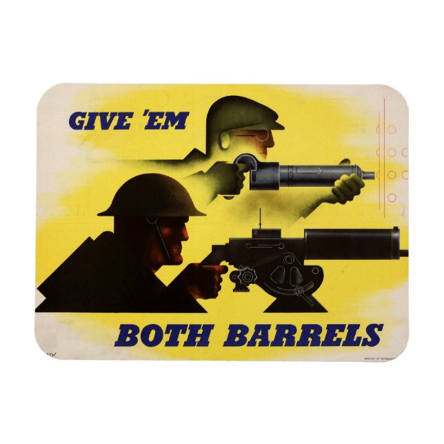 Both Barrels, Military & Industry, War Effort    Magnet (Horizontal)