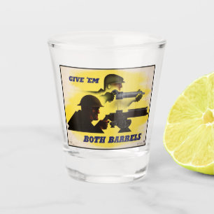 Both Barrels, Military & Industry, War Effort Shot Glass
