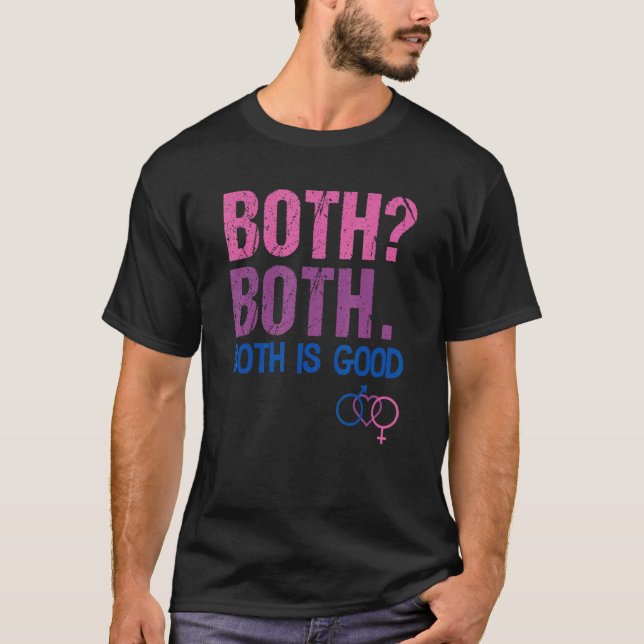 Both Both Bi Pride Bisexual Bisexuality Flag T-Shirt (Front)