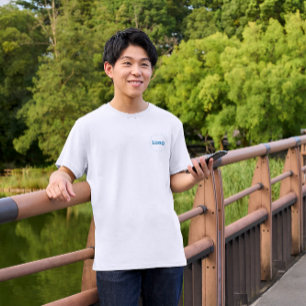 Both Sided Custom Logo Print Mens Ash  T-Shirt