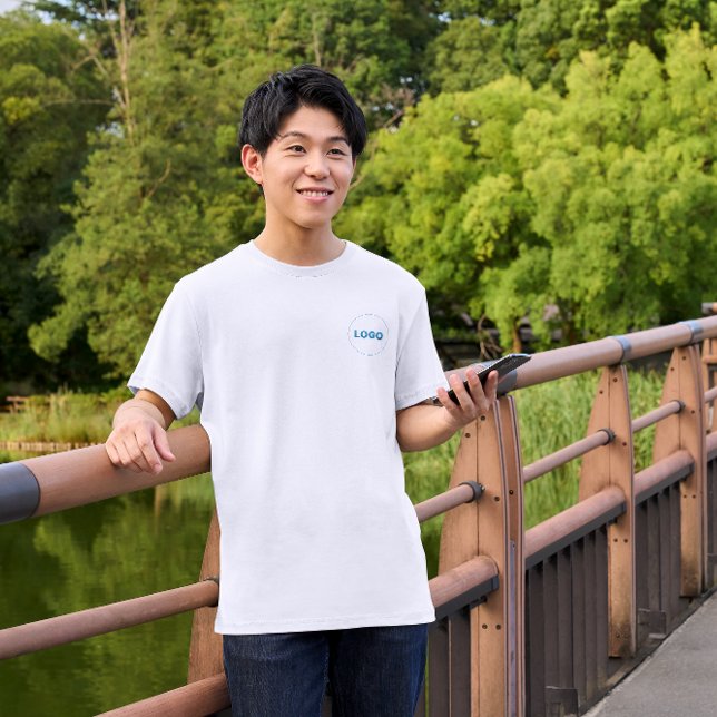 Both Sided Custom Logo Print Mens Ash  T-Shirt (Creator Uploaded)