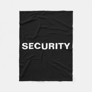 Both Sided Print Mens Womens Black Uni Security Fleece Blanket