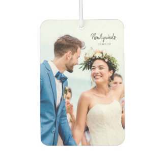 Both Sides Family Newlyweds Unique Photo Custom Car Air Freshener