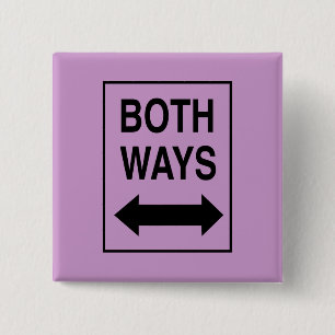 Both Ways 15 Cm Square Badge