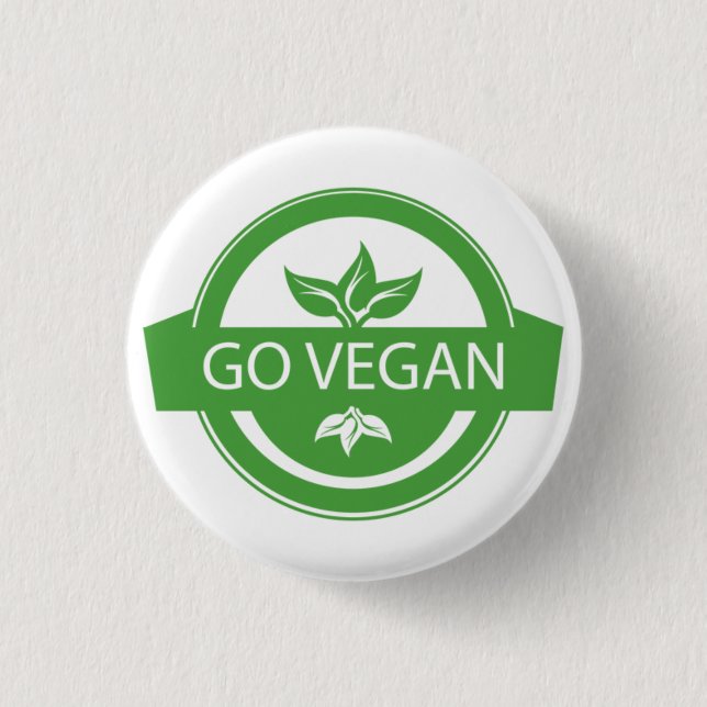 Boton Go Vegan 3 Cm Round Badge (Front)