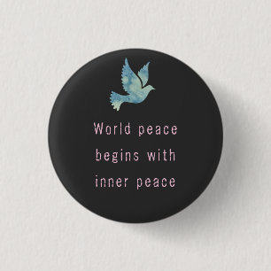BOTON WORLD PEACE 3 CM ROUND BADGE