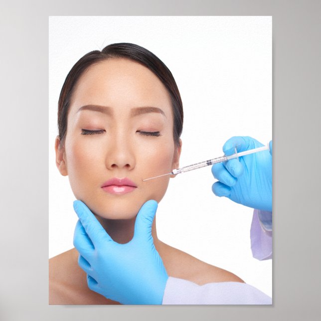 Botox and filler injections by aesthetic doctor poster (Front)