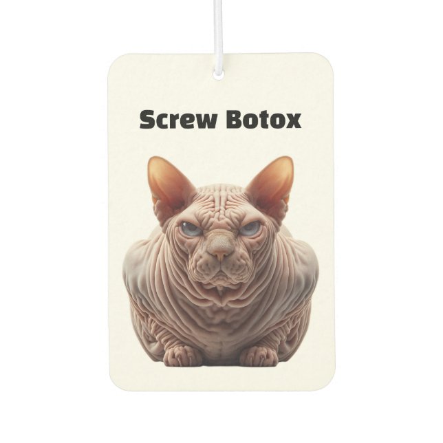 Botox Humor Car Air Freshener (Front)