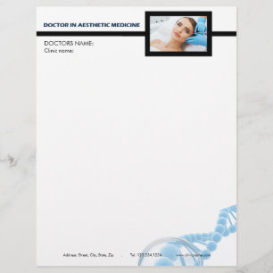 Botox injections around eyes by aesthetic doctor custom letterhead