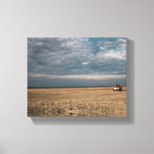 Botswana Africa Makgadikgadi Salt Pans Car Canvas Print