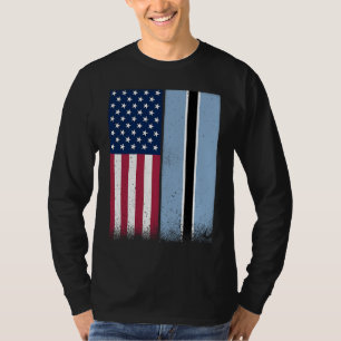 Botswana Botswana American Flags Proud USA Botswa T-Shirt