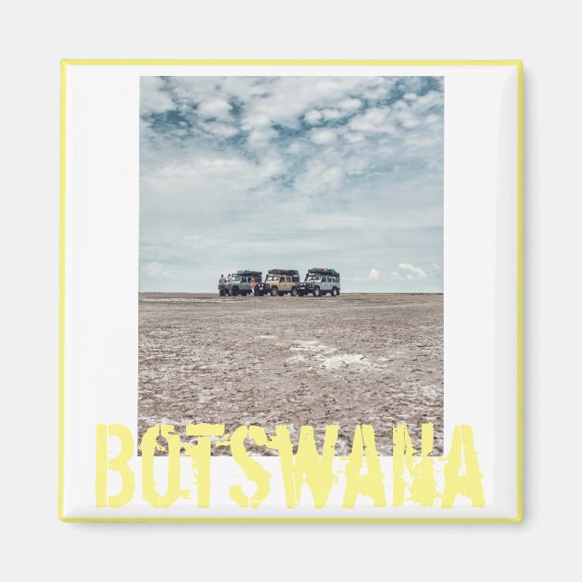 Botswana Cars Travel Desert Magnet (Front)